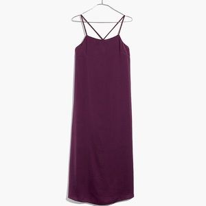 MADEWELL ||| SATIN APRON SLIP DRESS